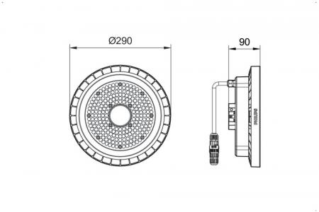 Philips LED Hallenleuchte CoreLine Highbay Gen5 - elektronisches Betriebsgerät, schaltbar BY120P G5 LED105S/865 PSU NB - Dunkles Grau