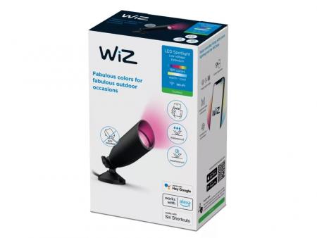 WIZ Smarter LED Bodenstrahler & Erdspießstrahler Ground Erweiterung RGBW in Schwarz WLAN/Wi-Fi Tunable White & Color