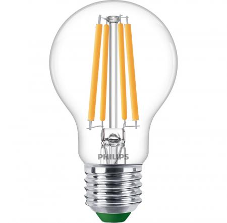 PHILIPS Classic E27 Ultra Efficientes LED Leuchtmittel 4W wie 60W warmweißes Licht in trendiger Filamentoptik 2700K