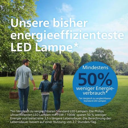 Besonders effiziente PHILIPS E27 LED Filament Lampe 4W = 40W 2700K warmweißes Licht - Beste Energie Effizienz Klasse