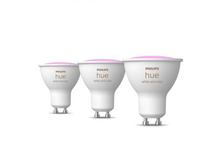 3er Pack Philips Hue White & Color Ambiance GU10 LED Reflektoren 4,2W wie 35W dimmbar Bluetooth- und ZigBee-Steuerung RGBW