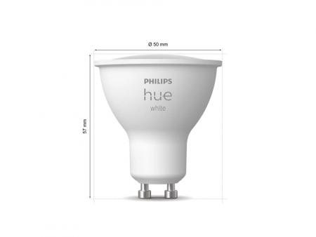 2er Pack Philips Hue GU10 LED Strahler 4,2W warmweiß Bluetooth- und ZigBee-Steuerung