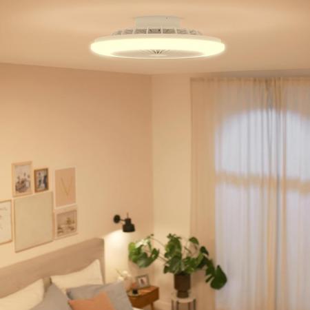 Philips Amigo Deckenventilator mit LED-Beleuchtung 20W+40W, Durchmesser 49cm, rund, inkl. Fernbedienung