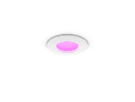 Philips Hue White & Color Ambiance Slim Einbauleuchte, 90 mm, weiß  IP44 - Speziell geeignet für  Badezimmer