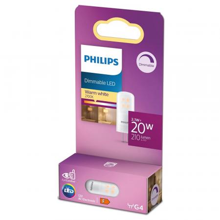 Philips G4 LED Stiftsockel Lampe 2,1W wie 20W Warmweisses Licht 2700K