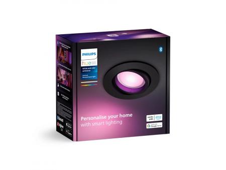 Philips Hue White & Color Ambiance Centura Einbauspot schwenkbar in Schwarz IP20