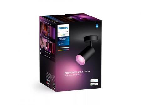 Philips Hue White & Color Ambiance 1-flammiger LED-Strahler Fugato in Schwarz