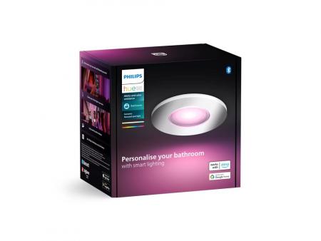 Philips Hue White & Color Ambiance 1er Xamento Einbauspot in Chrom IP44 - Speziell geeignet für Badezimmer