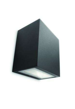 Nur noch angezeigter Bestand verfügbar: Philips myGarden LED Wandleuchte Flagstone minimalistisches Design in Schwarz