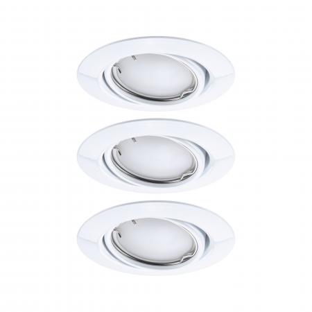 Paulmann 92463 LED Einbauleuchte Smart Home Zigbee Base Coin Basisset schwenkbar rund 90mm 20° dimmbar 3000K Weiß