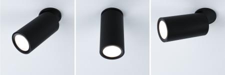 Paulmann 93088 LED Einbauleuchte 3-Stufen-dimmbar Turnal rund 60mm 90° Coin 6W dimmbar gemütlich warmweiß Schwarz matt