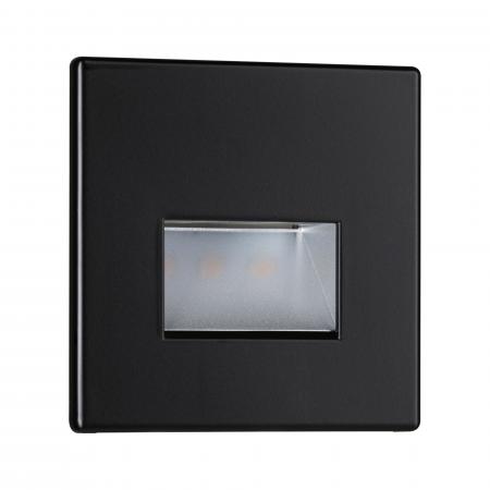 Paulmann 93094 LED Wandeinbauleuchte Edge Quadro eckig 80x5mm 1,2W warmweiß Schwarz matt