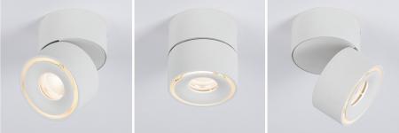 Beweglicher LED-Deckenstrahler Spircle 8W 36° 3000K 230/40V Weiß matt/Alu Paulmann 93373