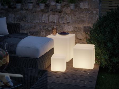 Aktion: Nur noch angezeigter Bestand verfügbar - Paulmann 94181 Outdoor Plug & Shine Cube Lichtwürfel 30x30cm