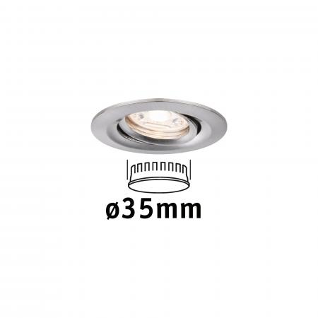 Paulmann 94294 EBL Nova mini Coin rund schwenkbar LED 1x4W 310lm Eisen gebürstet/Alu