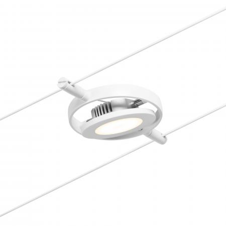 Weißer LED-Leuchtspot für Seilsystem Spot RoundMac Paulmann 94417 1x4,5W 12V DC Metall 3000K