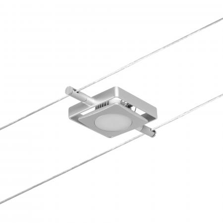 Paulmann Seilsystem LED-Spot MacLED 94421 Chrom matt 12V DC warmweißes Licht für Wohnbeleuchtung