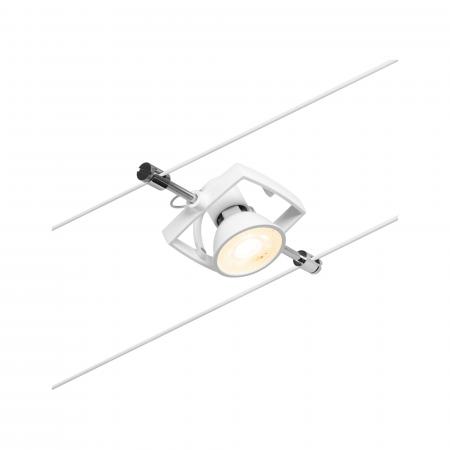 Seilsystem MacII Paulmann 94432 in Weiß matt einfache Montage für junges Wohnen