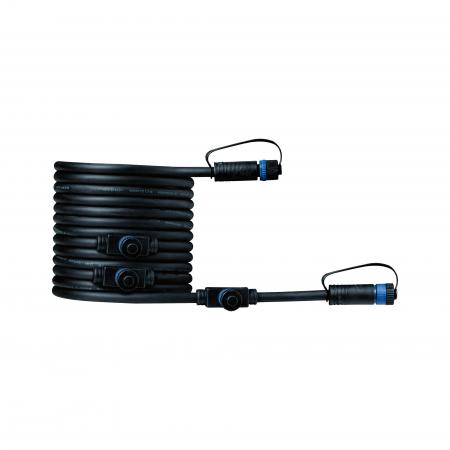 Paulmann 94596 Plug & Shine 5 Meter Kabel IP68 2x1,5qmm Schwarz
