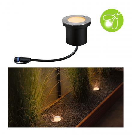 Paulmann 94716 Plug & Shine LED Bodeneinbauleuchte Insektenfreundlich IP67 extra warmweiß 4,5W Anthrazit