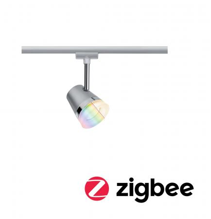 Paulmann 95525 URail Zigbee LED Spot Cone RGBW 1x5,5W Chrom matt GU10 230V Metall/Kunststoff