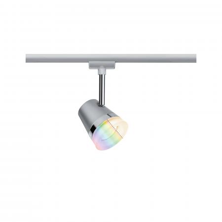 Paulmann 95525 URail Zigbee LED Spot Cone RGBW 1x5,5W Chrom matt GU10 230V Metall/Kunststoff