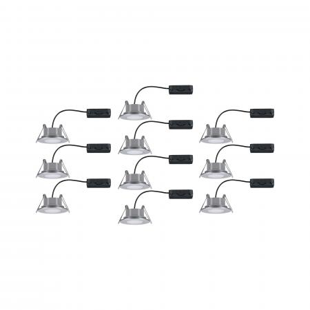 Set Paulmann 99923 Einbauleuchte Calla IP65 rund schwenkbar LED 4000K Chrom