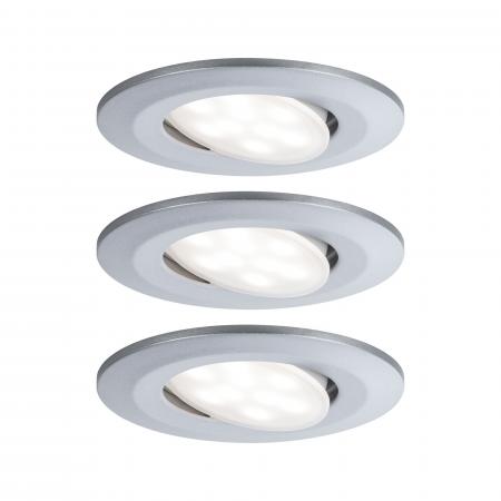 Paulmann 99933 Einbauleuchte Set Calla BBC/IP65 dim rund schwenk LED 3x560lm 4000K 6.5W Chrom