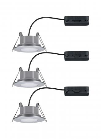 Paulmann 99933 Einbauleuchte Set Calla BBC/IP65 dim rund schwenk LED 3x560lm 4000K 6.5W Chrom