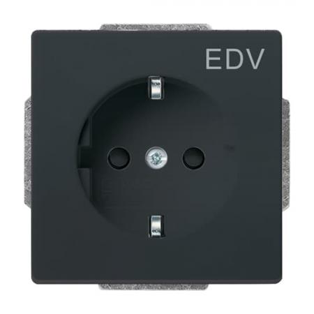 Busch-Jaeger 20 EUCKS/DV-81 SCHUKO® Steckdosen-Einsatz mit Aufdruck "EDV"