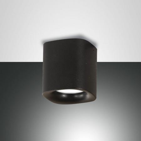 Smooth Spot aus Aluminiumdruckguss in Schwarz von Fabas Luce IP44