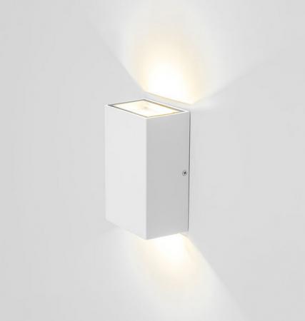 EVN Rechteckige LED Wandleuchte 2-flammig weiß warmweißes up&down Licht IP54