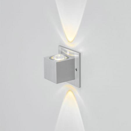 EVN LED Innenwandleuchte 2-flammig Aluminiumkorpus 3000K warmweißes Licht nach oben und unten gerichtet Up and Down