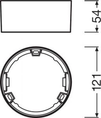 LEDVANCE Downlight Slim FRAME Aufbaurahmen für DN105 Round weiß