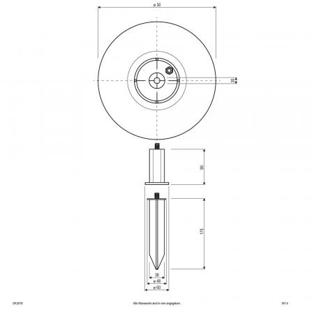 EVN Imposante Kugelleuchte in Granitoptik Ø30cm IP65 für Standard E27 Leuchtmittel 2m Zuleitung mit Konturenstecker inkl. Erdspieß