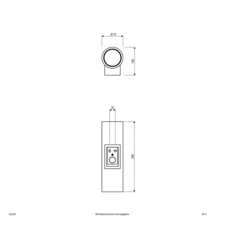 Up&Down EVN Gips-Wandlampe weiß bemalbar IP20 GU10