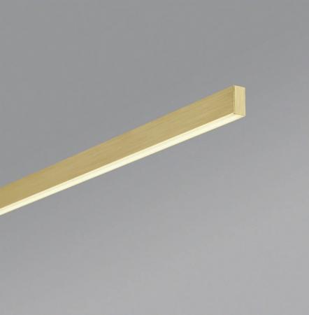 Helestra LOOPY Filigrane LED Balken Pendelleuchte in mattgold satiniert 150cm