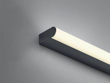 60cm Abgerundete Helestra PONTO-S LED Wand- und Spiegelleuchte in mattschwarz