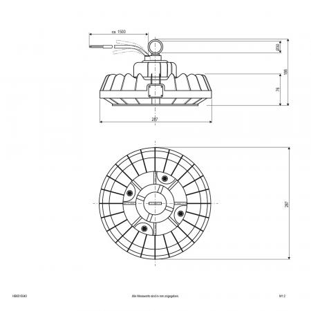 EVN LED Hallenleuchte schwarz rund IP65 4000K 150W 19500lm