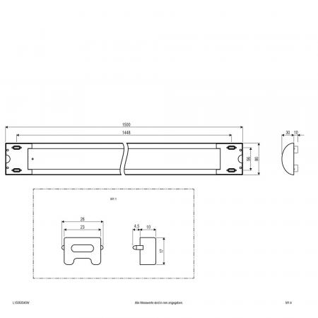 150cm EVN LED Anbauleuchte weiß für den Profibereich IP20 4000K 35W 3850lm - neutralweißes helles Licht für große Räume