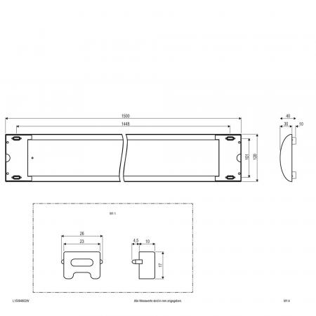 150cm EVN LED Anbauleuchte weiß für den Profibereich IP20 3000K 48W 4400lm - leistungssarkes warmweißes Licht für große Räume