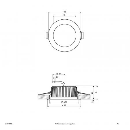 EVN LED Deckeneinbauleuchte chrom-satiniert Badezimmerstrahler IP44 Tunable White