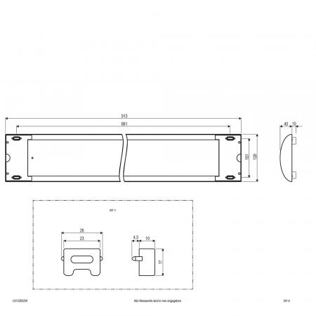 90cm EVN Elegante flache LED Anbauleuchte weiß für den Profibereich entwickelt IP20 3000K 35W 2900lm - helle warmweiße Beleuchtung