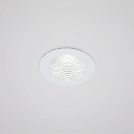 Aktion: Nur noch angezeigter Bestand verfügbar - EVN LED Deckeneinbau rund weiß IP44 10W 3000K 650lm DIMM EinbauØ85