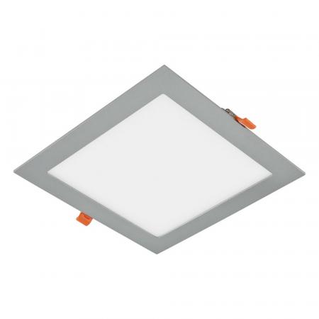 EVN LED Einbaupanel mit warmweißem Licht silber IP20 21W 3000K 1600lm