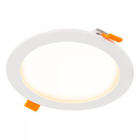 EVN LED Einbaupanel mit warmweißem Licht rund weiß IP44 12W 3000K 900lm EinbauØ130