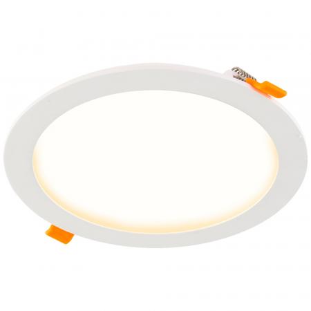 Aktion: Nur noch angezeigter Bestand verfügbar - EVN LED Einbaupanel rund weiß IP44 16.5W 3000K 1260lm 350mA EinbauØ165