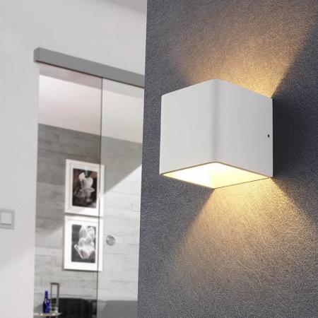 Mylight LED Wandleuchte FULDA Up & Down Light dimmbar silber/alu gebürstet