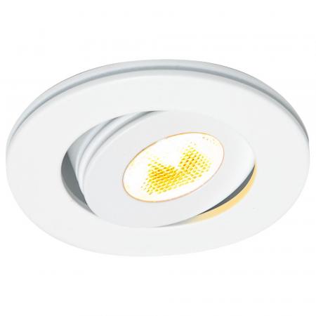 EVN LED Decken-Einbaustrahler warmweißes Licht rund schwenkbar weiß IP20 700mA 3W 3000K 170lm EinbauØ48