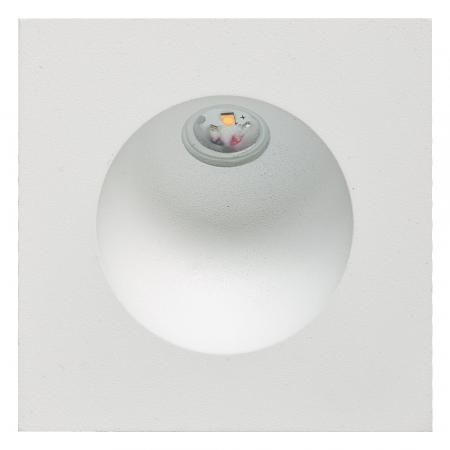 EVN LED Wand-Einbaustrahler mit kaltweißem Licht feuchtraumgeeignet in weiß IP54 2W 6000K EinbauØ60